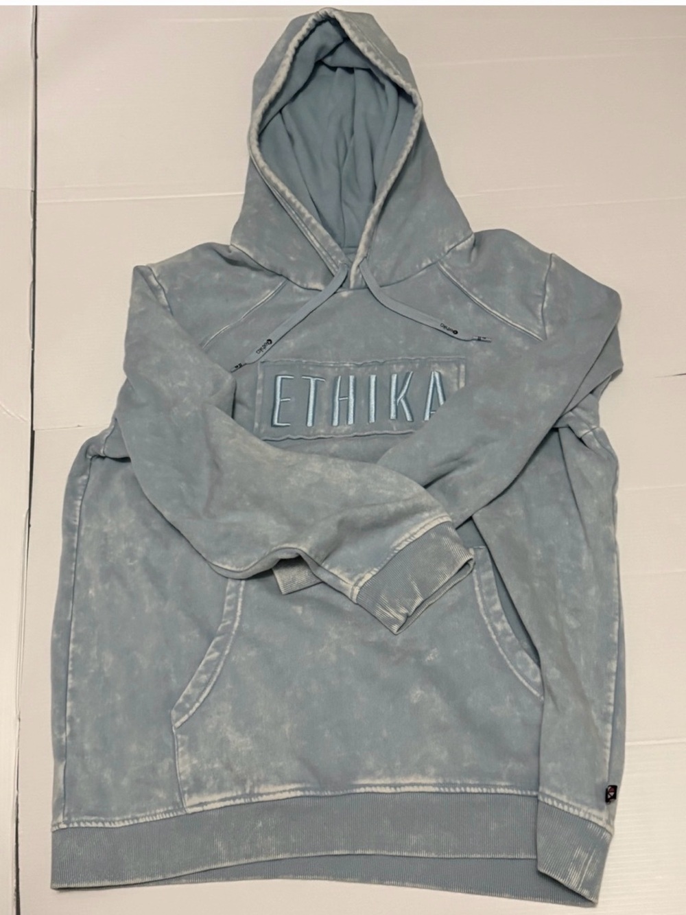 Ethika Men's Light Blue Washed Pullover Hoodie